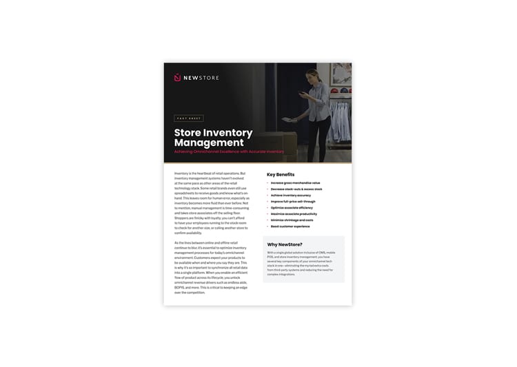 Store inventory management fact sheet